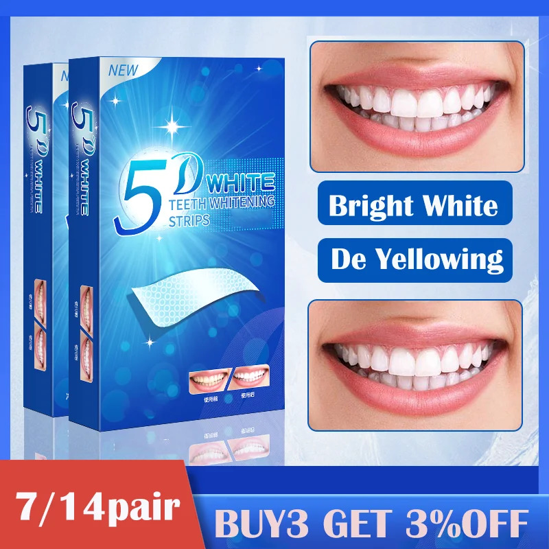 Teeth Whitening Bleaching Kit - 1/7/14 çift Diş Beyazlatma Şeritleri Diş