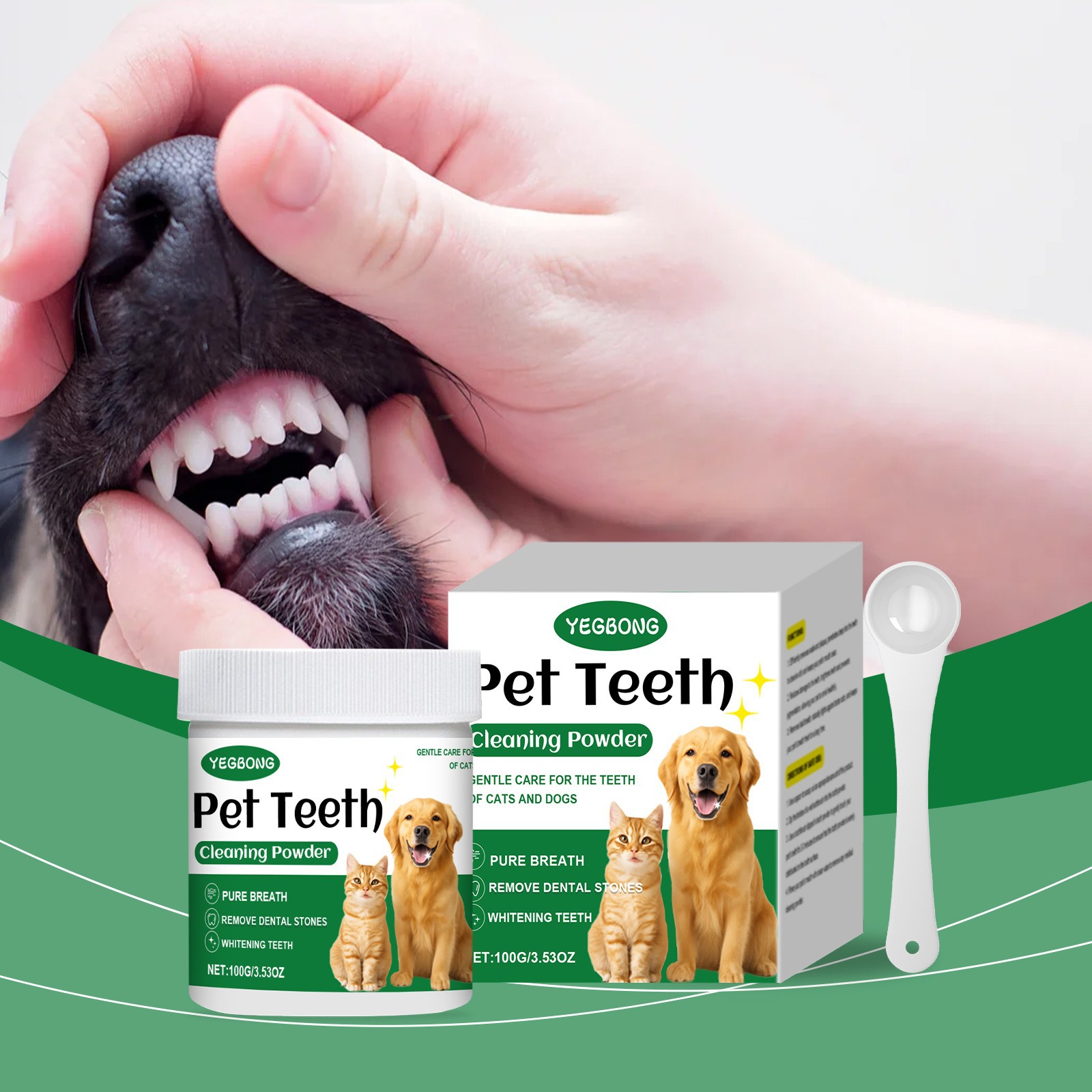 Teeth Whitening Powder - Evcil Hayvan Diş Temizleme Tozu Diş