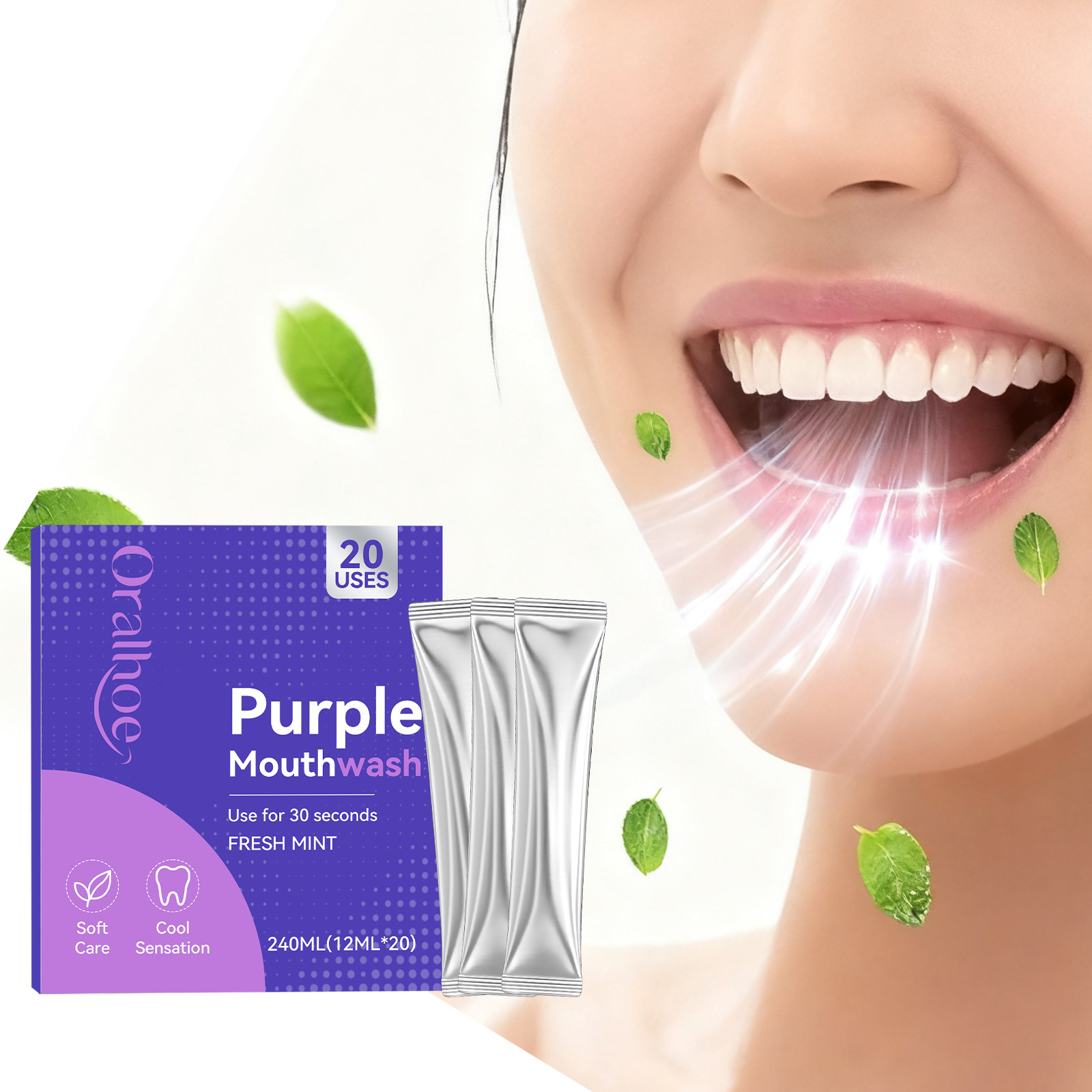 20 adet Mor Ağız Gargarası, Di - Teeth Whitening Mouthwash incelemesi ve fiyatı